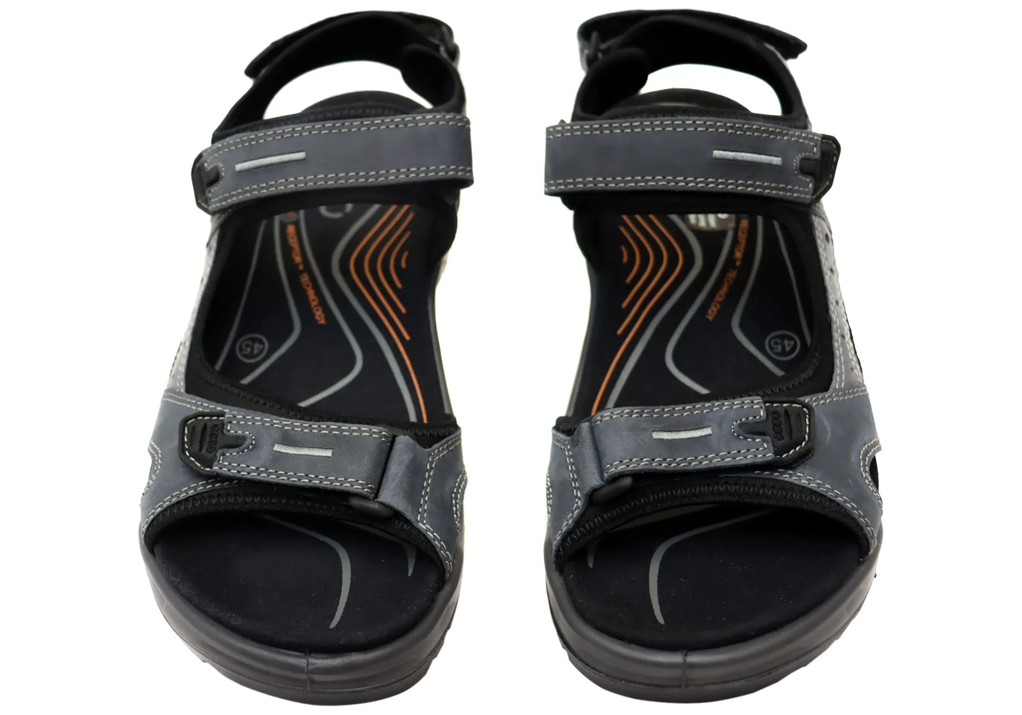 ECCO Mens Offroad Comfortable Leather Adjustable Sandals ecco Shoes