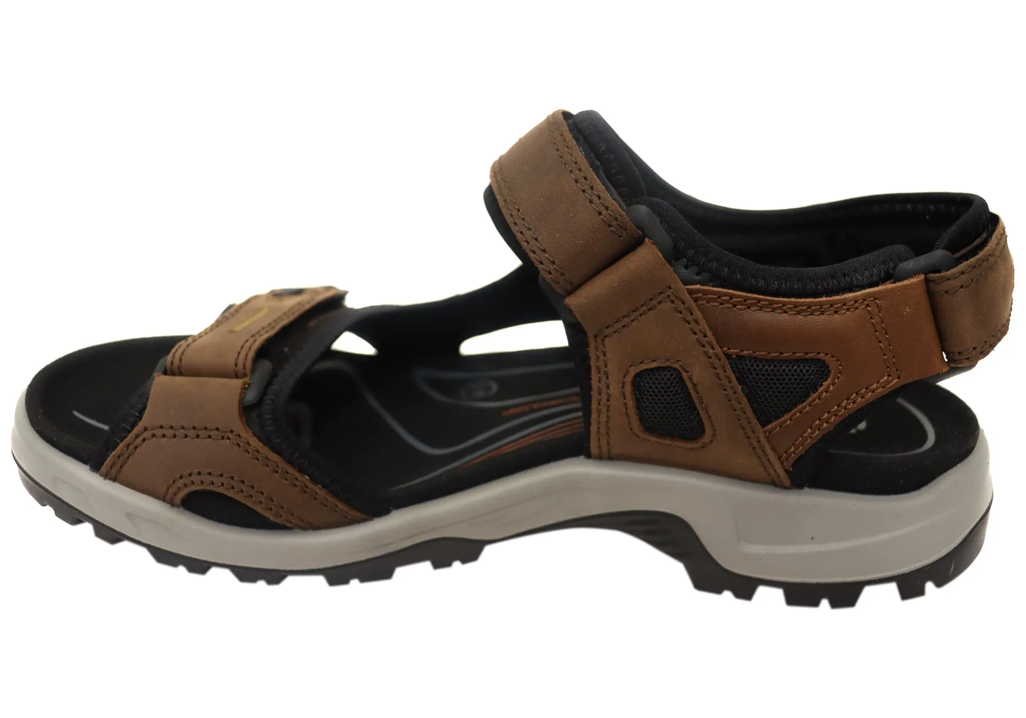 ECCO Mens Offroad Comfortable Leather Adjustable Sandals ecco Shoes