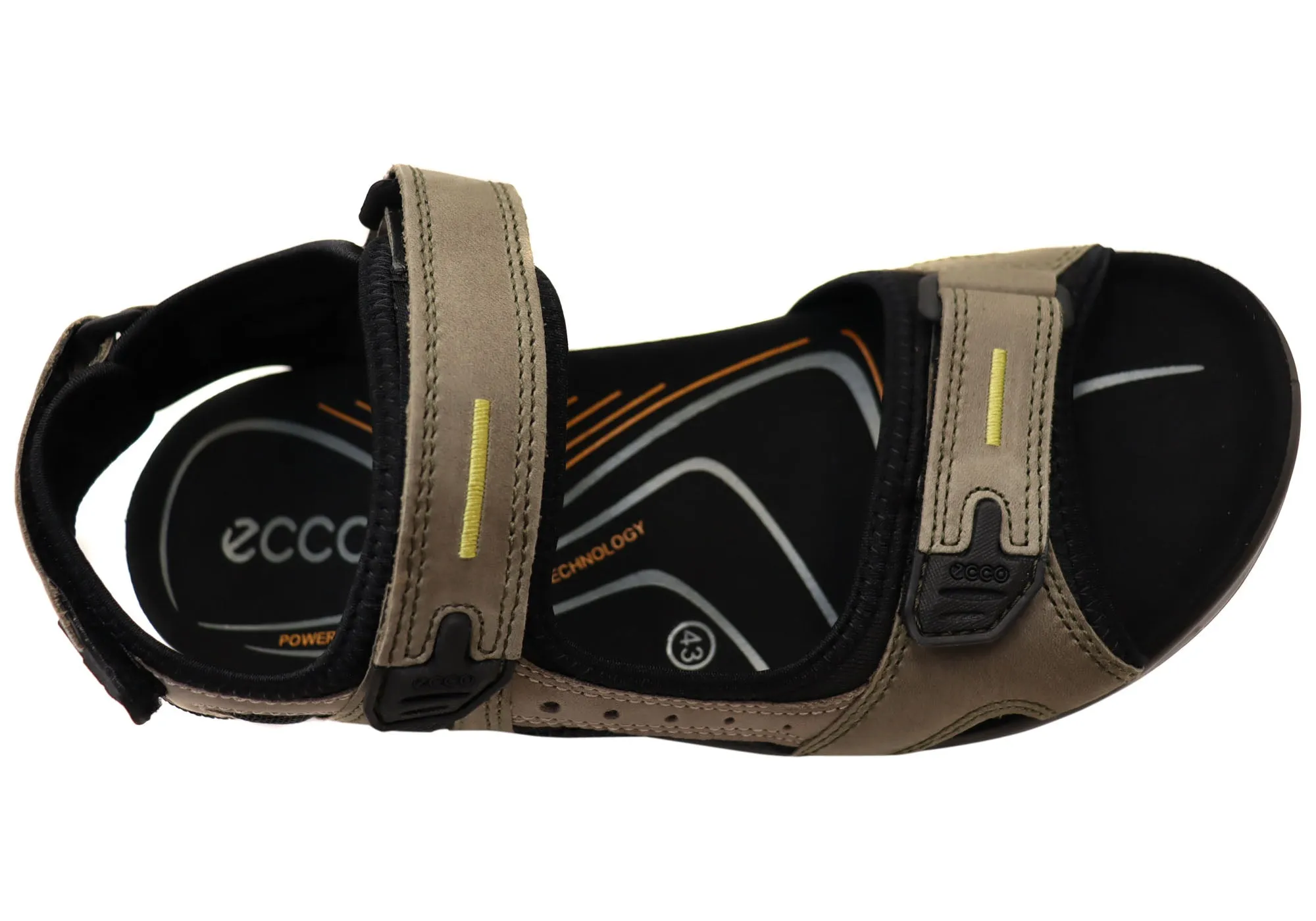 ECCO Mens Offroad Comfortable Leather Adjustable Sandals ecco Shoes