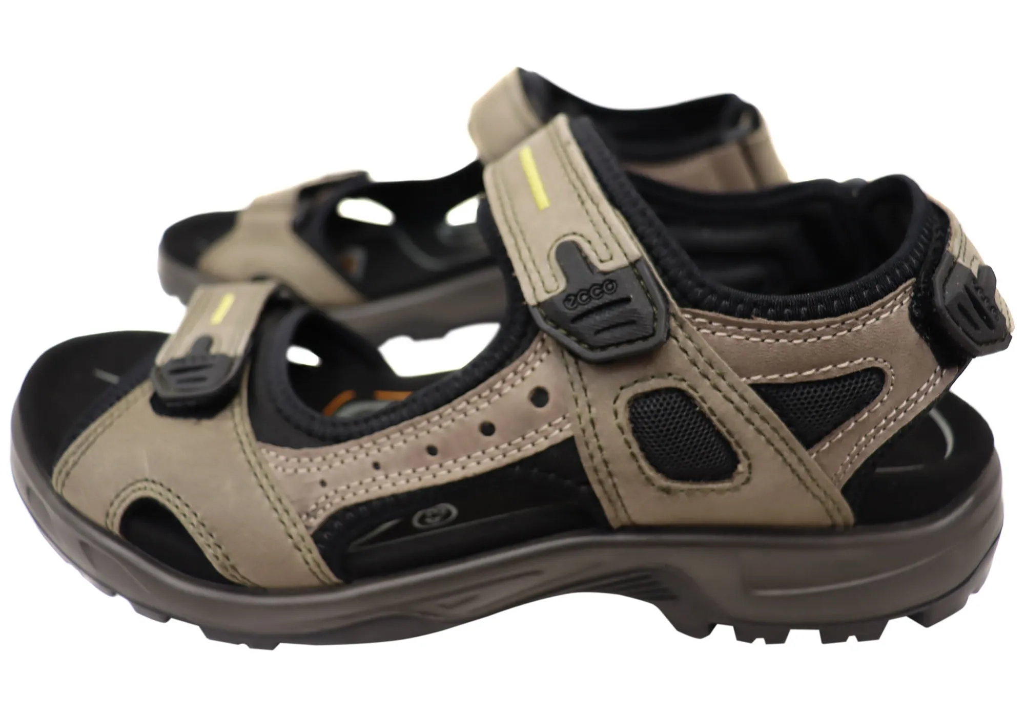 ECCO Mens Offroad Comfortable Leather Adjustable Sandals ecco Shoes
