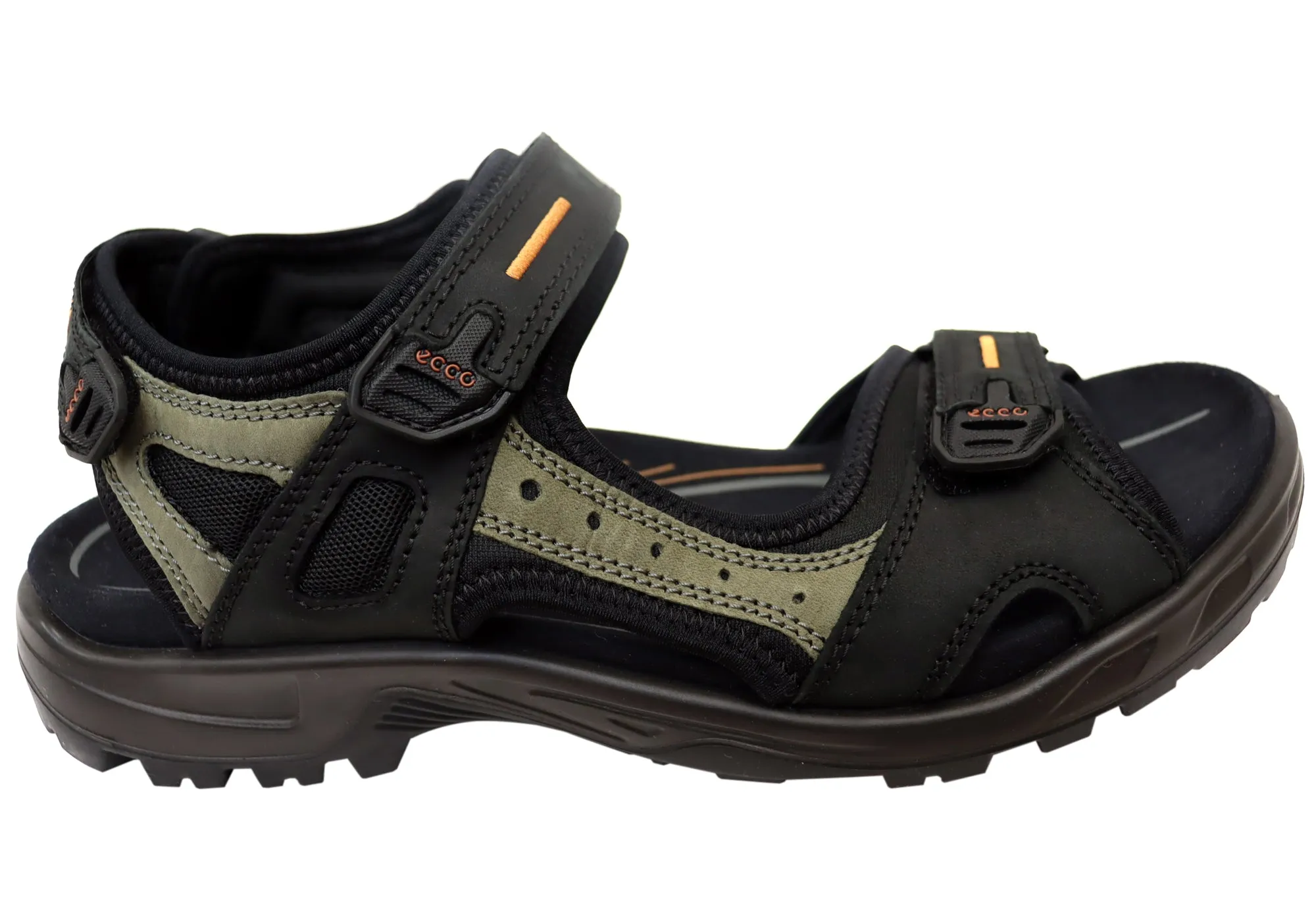 ECCO Mens Offroad Comfortable Leather Adjustable Sandals ecco Shoes