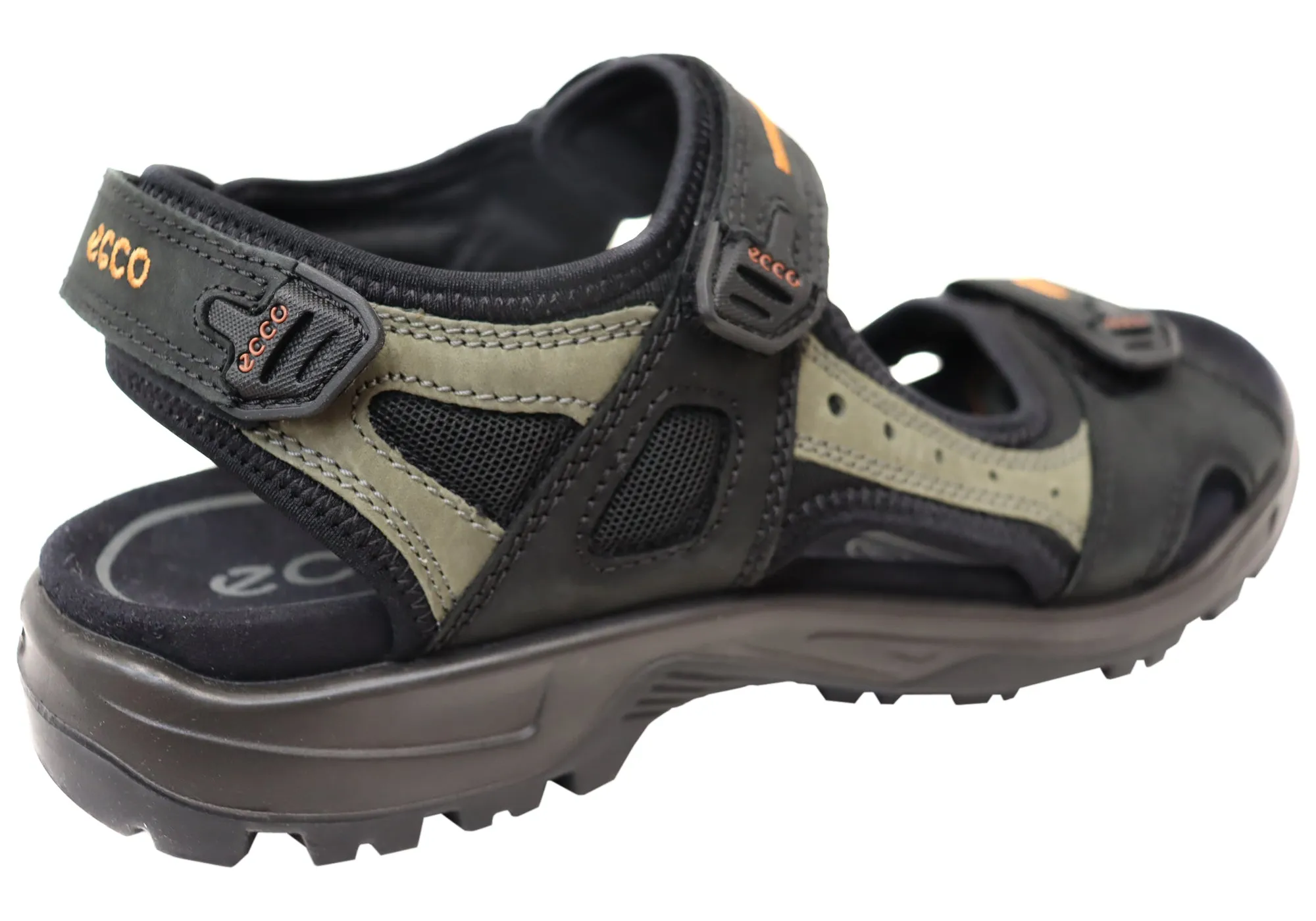 ECCO Mens Offroad Comfortable Leather Adjustable Sandals ecco Shoes