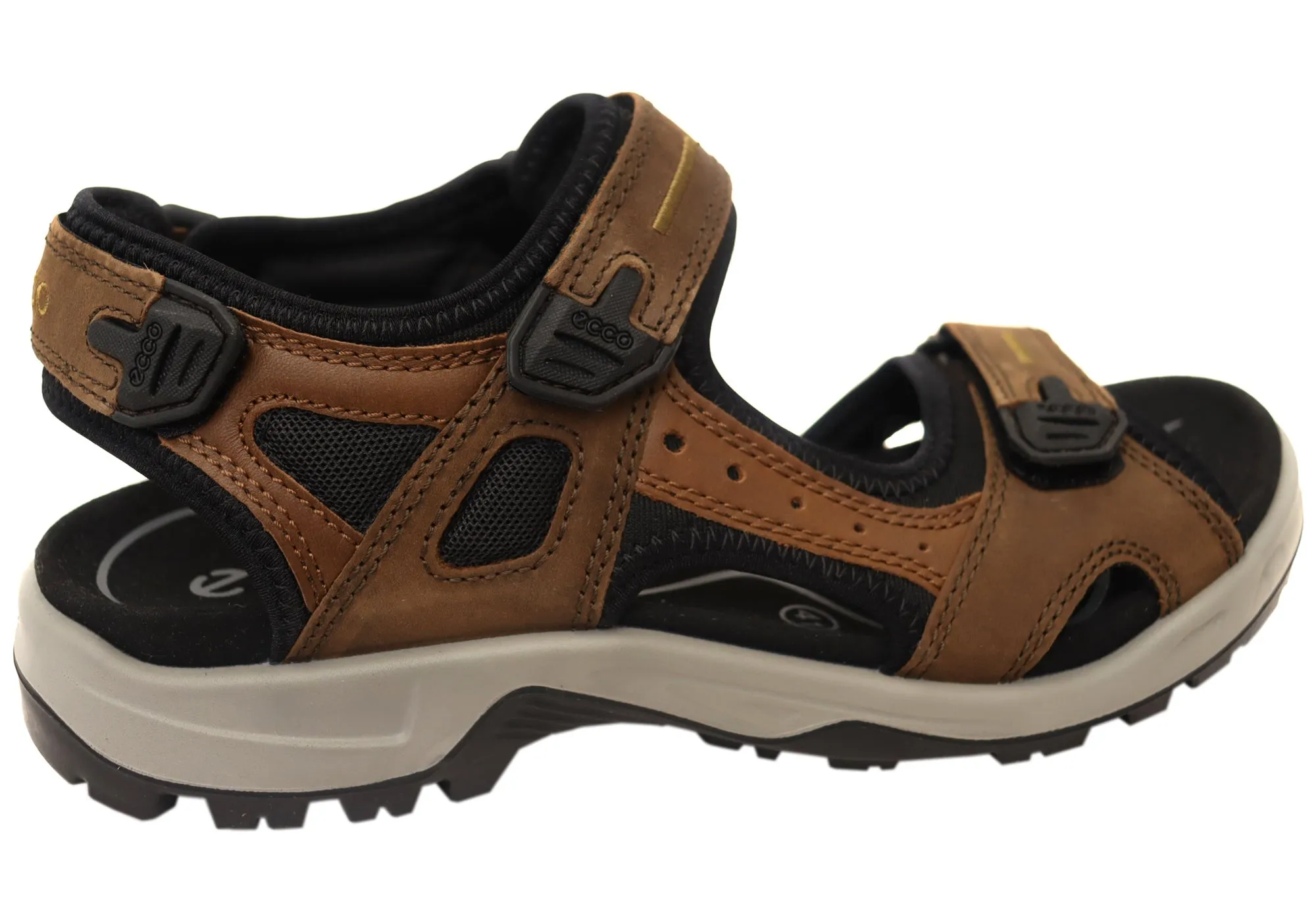 ECCO Mens Offroad Comfortable Leather Adjustable Sandals ecco Shoes