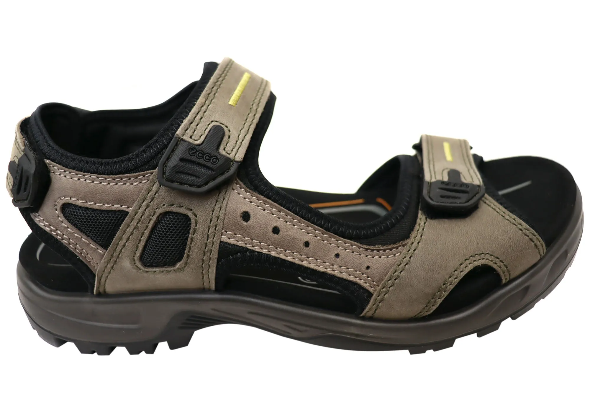 ECCO Mens Offroad Comfortable Leather Adjustable Sandals ecco Shoes