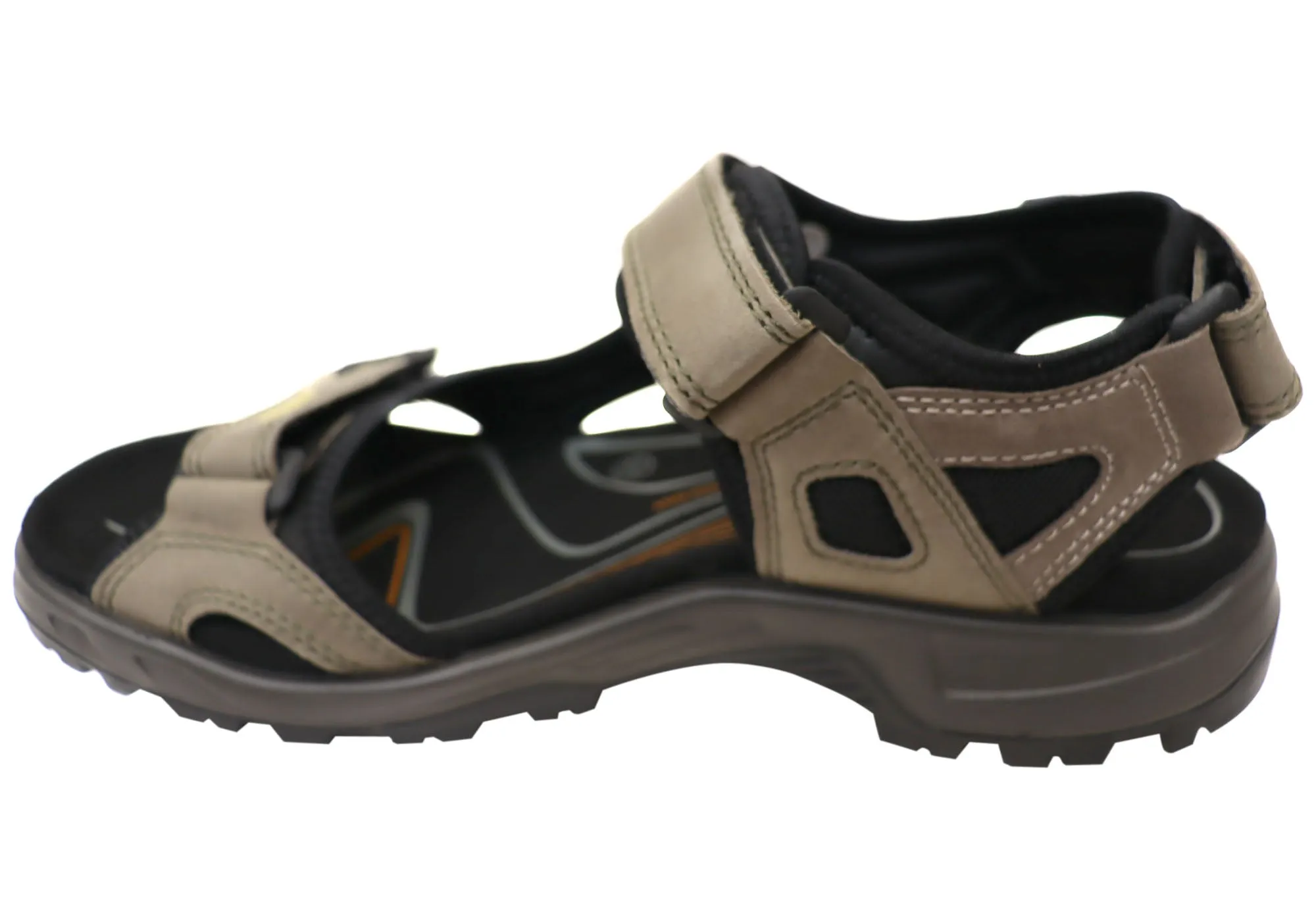 ECCO Mens Offroad Comfortable Leather Adjustable Sandals ecco Shoes