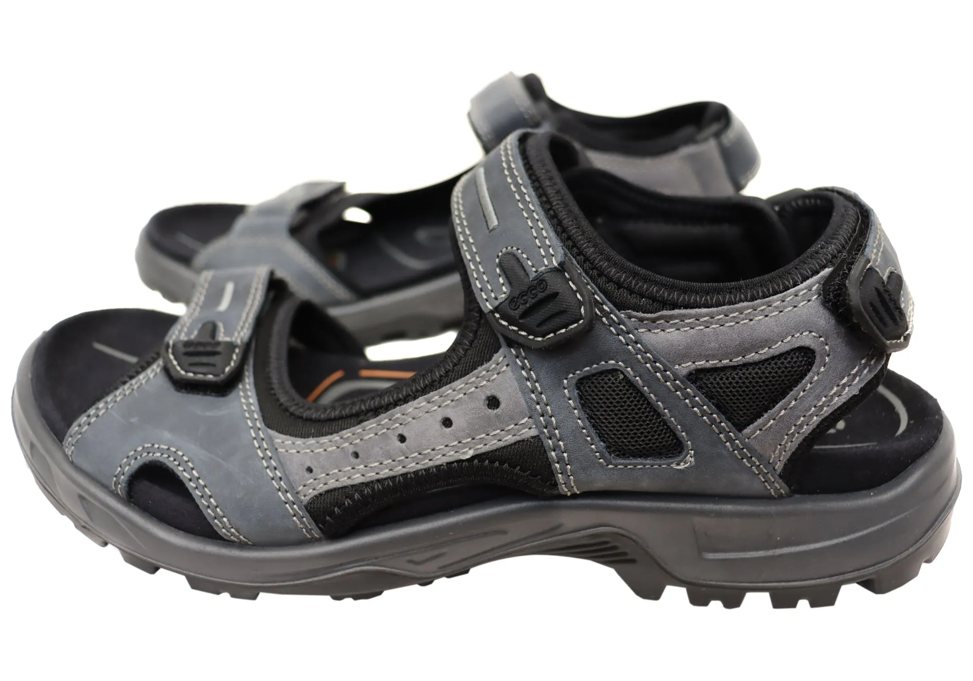 ECCO Mens Offroad Comfortable Leather Adjustable Sandals ecco Shoes