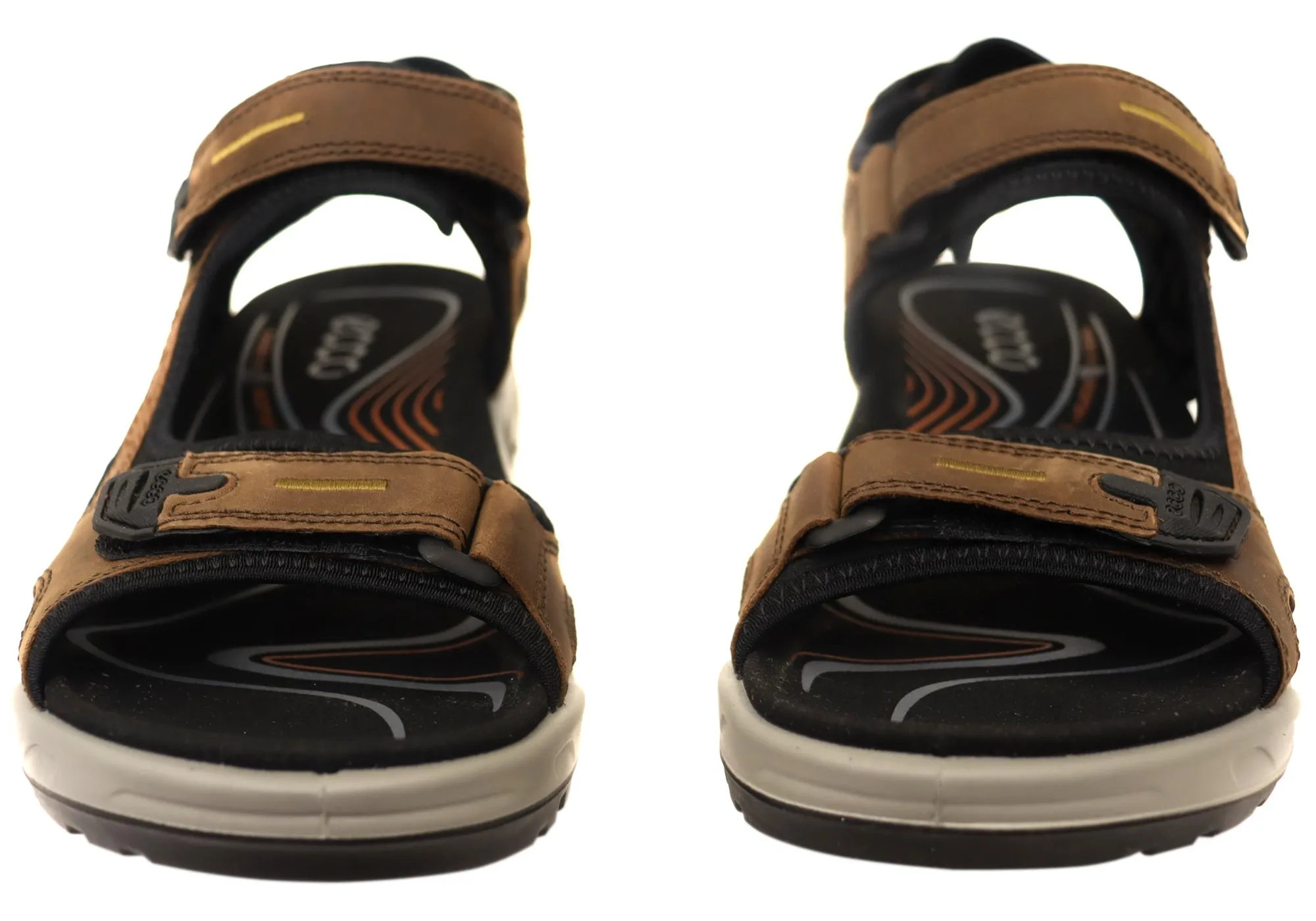 ECCO Mens Offroad Comfortable Leather Adjustable Sandals ecco Shoes