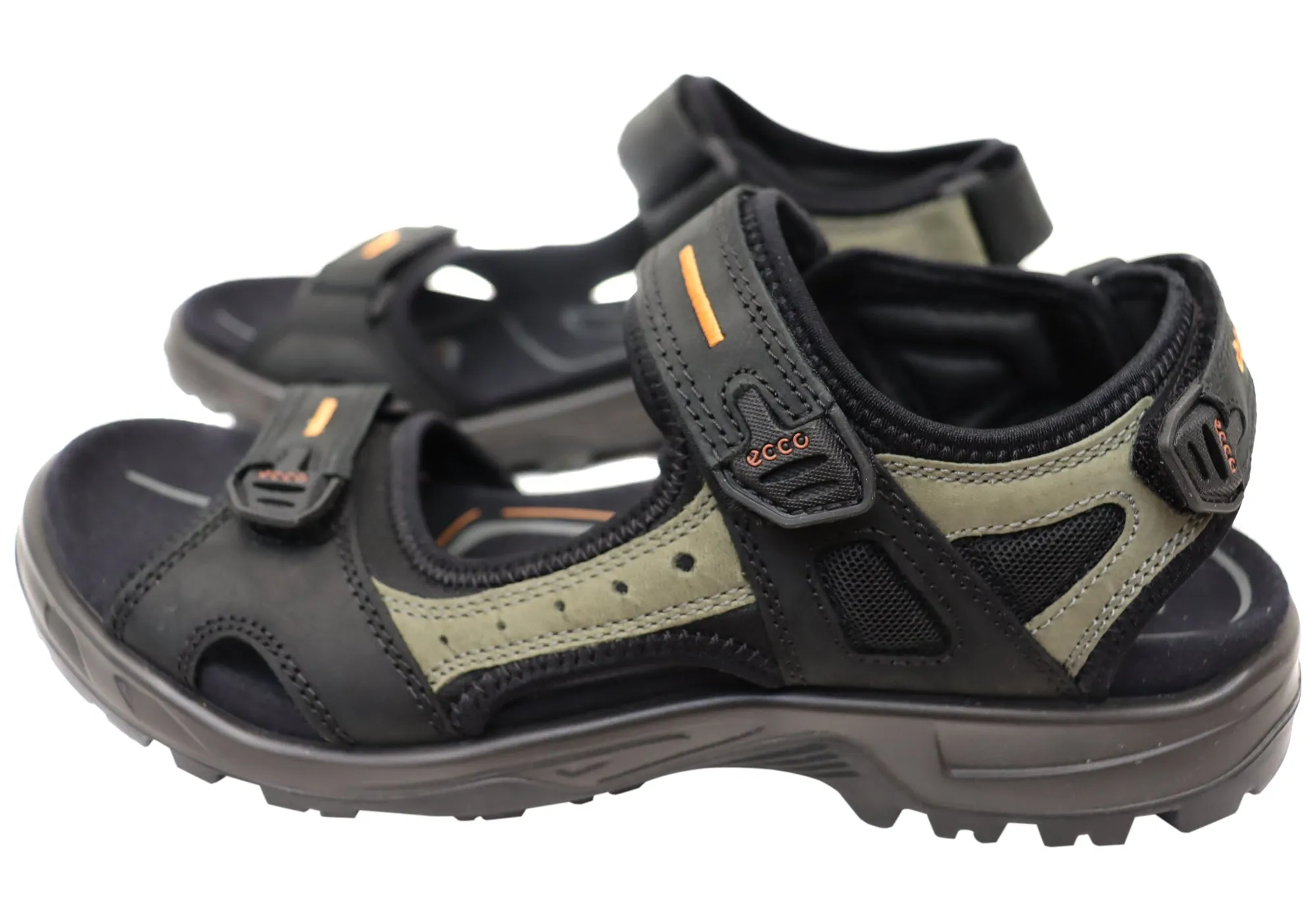 ECCO Mens Offroad Comfortable Leather Adjustable Sandals ecco Shoes