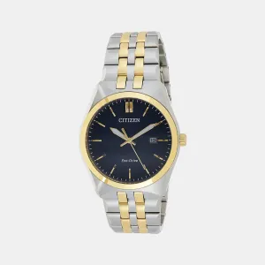 Eco-Drive Men Blue Dial Analog Stainless Steel Watch BM7334-66L