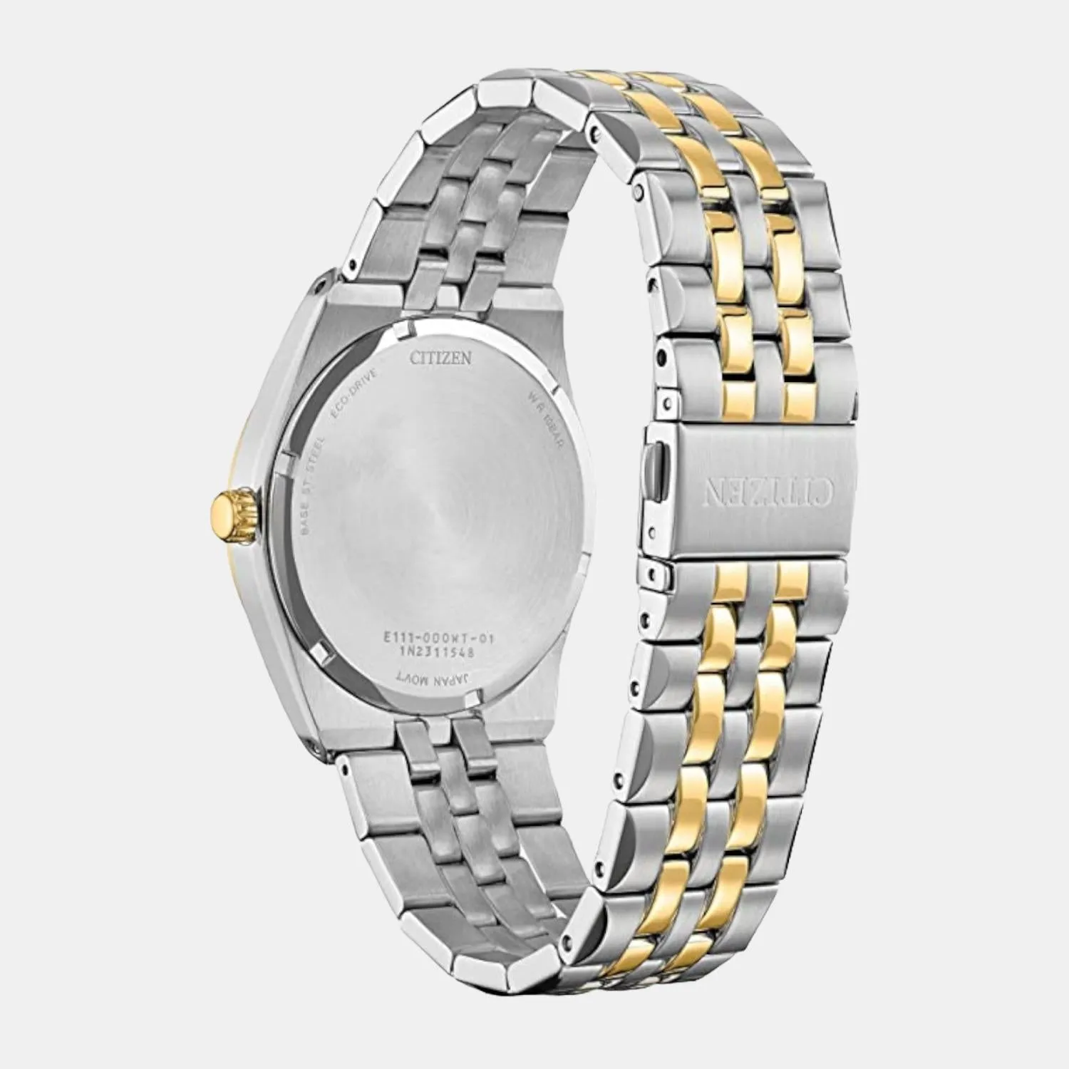 Eco-Drive Men White Dial Analog Stainless Steel Watch BM7334-58B