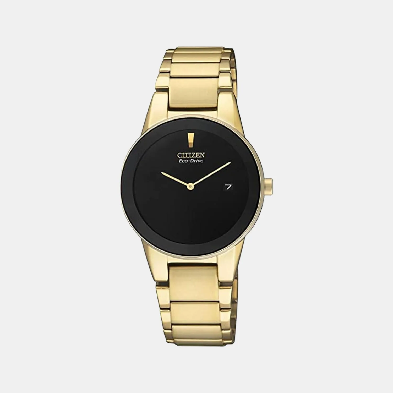 Eco-Drive Women Black Dial Analog Stainless Steel Watch GA1052-55E