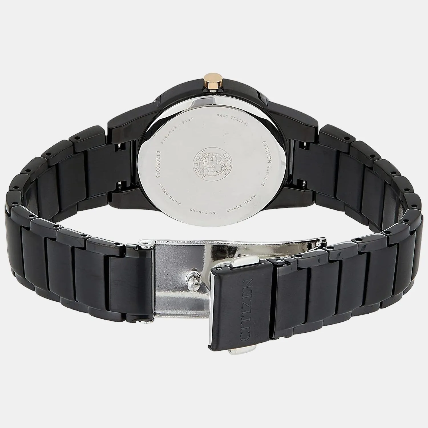 Eco-Drive Women Black Dial Analog Stainless Steel Watch GA1055-57F
