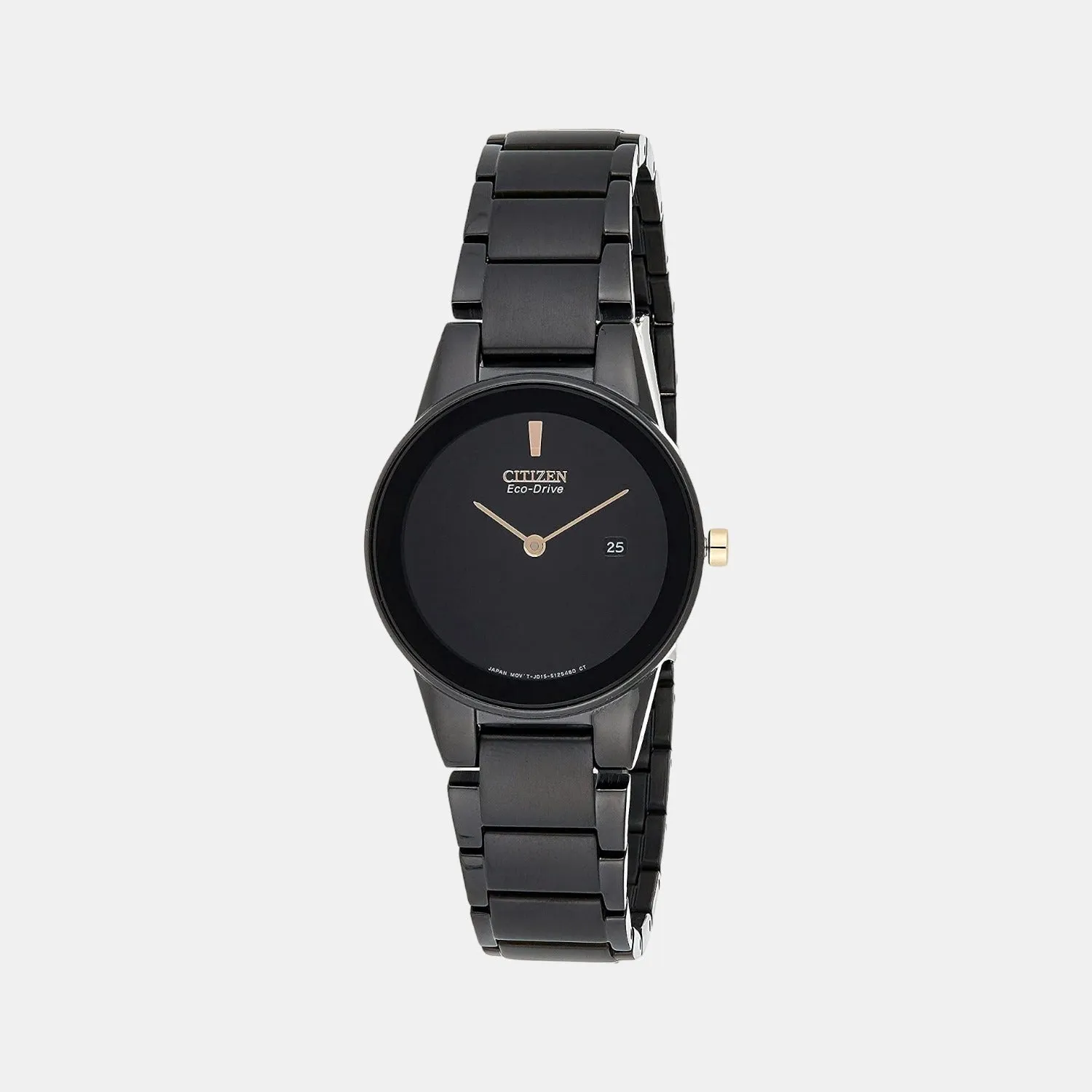 Eco-Drive Women Black Dial Analog Stainless Steel Watch GA1055-57F