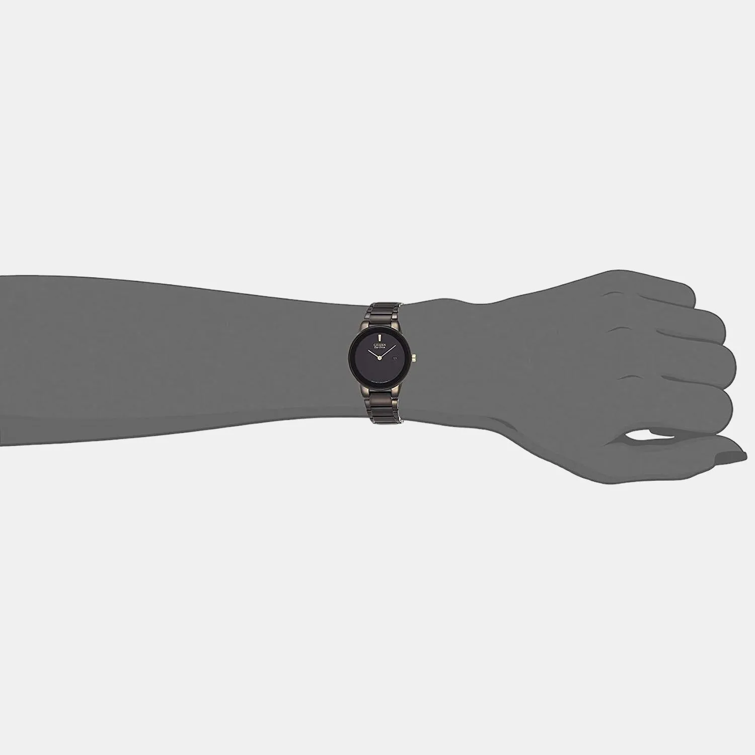 Eco-Drive Women Black Dial Analog Stainless Steel Watch GA1055-57F