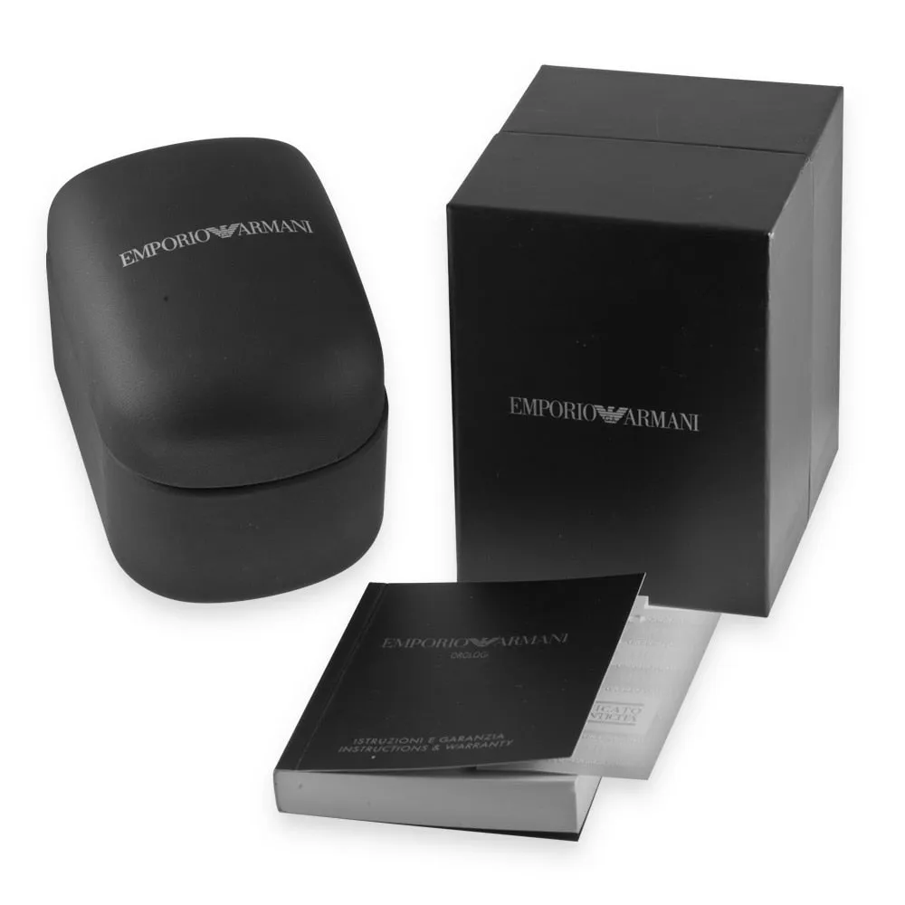 Emporio Armani AR2412 Women's Quartz Watch with Black Leather Band