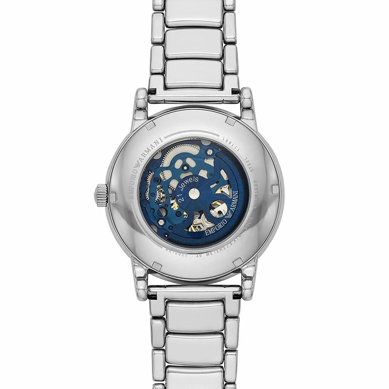 Emporio Armani Elegant Silver Automatic Timepiece for Men EA12345