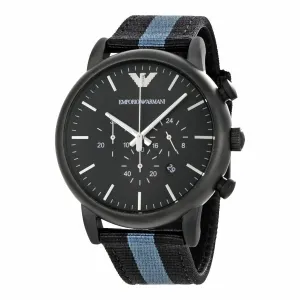 Emporio Armani Luigi Mens Chronograph Black Dial AR1948 Timepiece