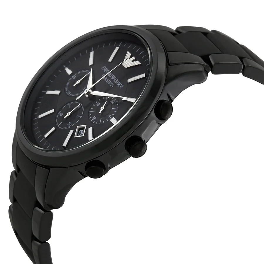 Emporio Armani Men's Black Ceramic Chronograph Watch Model AR1451