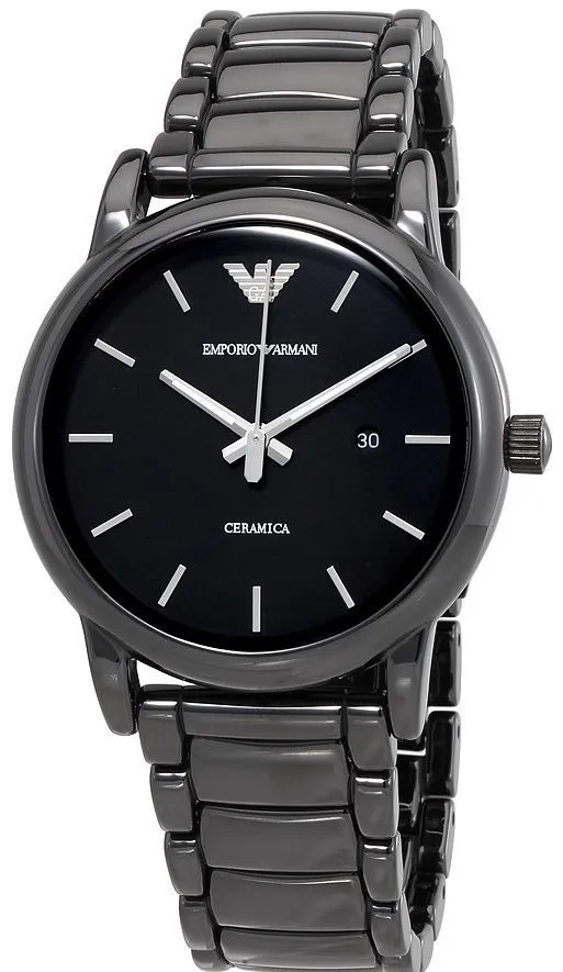 Emporio Armani Mens Black Ceramic Chronograph Watch SKU 334567