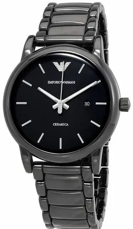 Emporio Armani Mens Black Ceramic Chronograph Watch SKU 334567