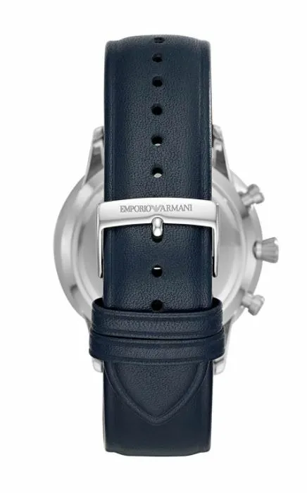 Emporio Armani Men's Blue Dial Chronograph Watch Stainless Steel AR11226