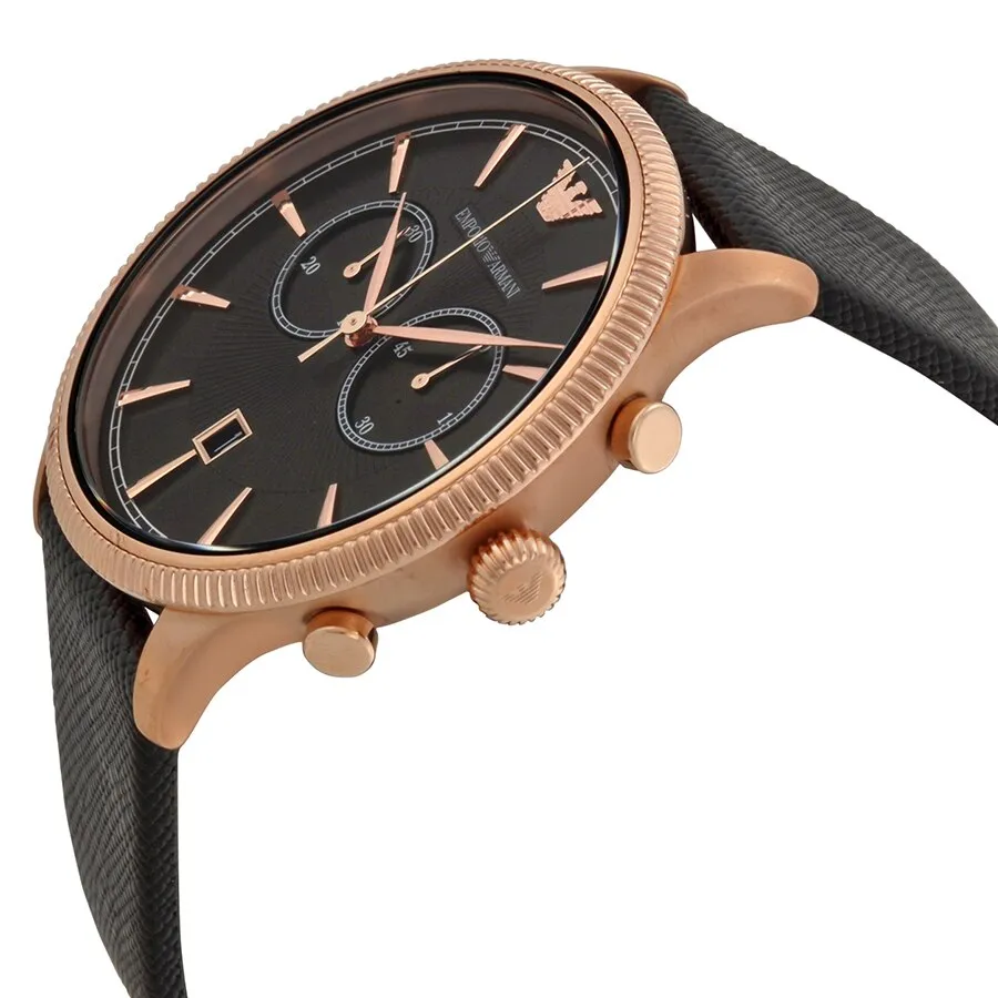 Emporio Armani Men's Elegant Black Chronograph Watch AR1792