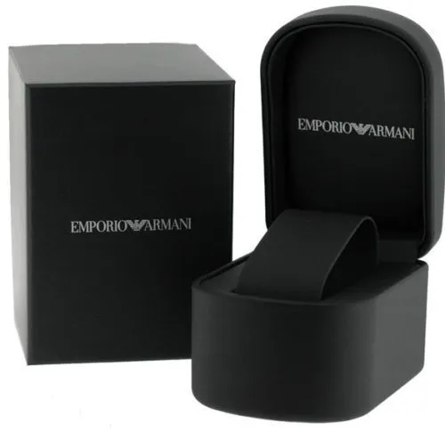 Emporio Armani Men's Stainless Steel Watch with Grey Dial and Date Display