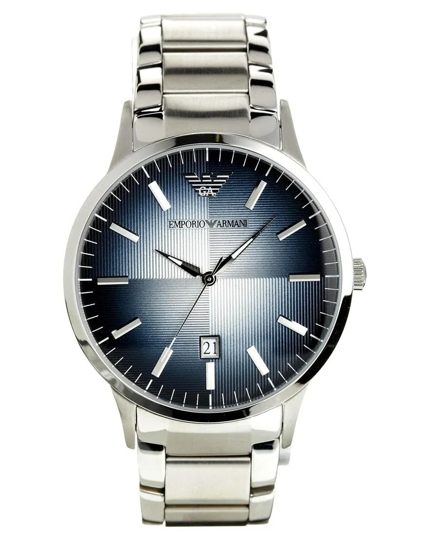 Emporio Armani Renato Blue Dial Steel Mens Watch AR2472
