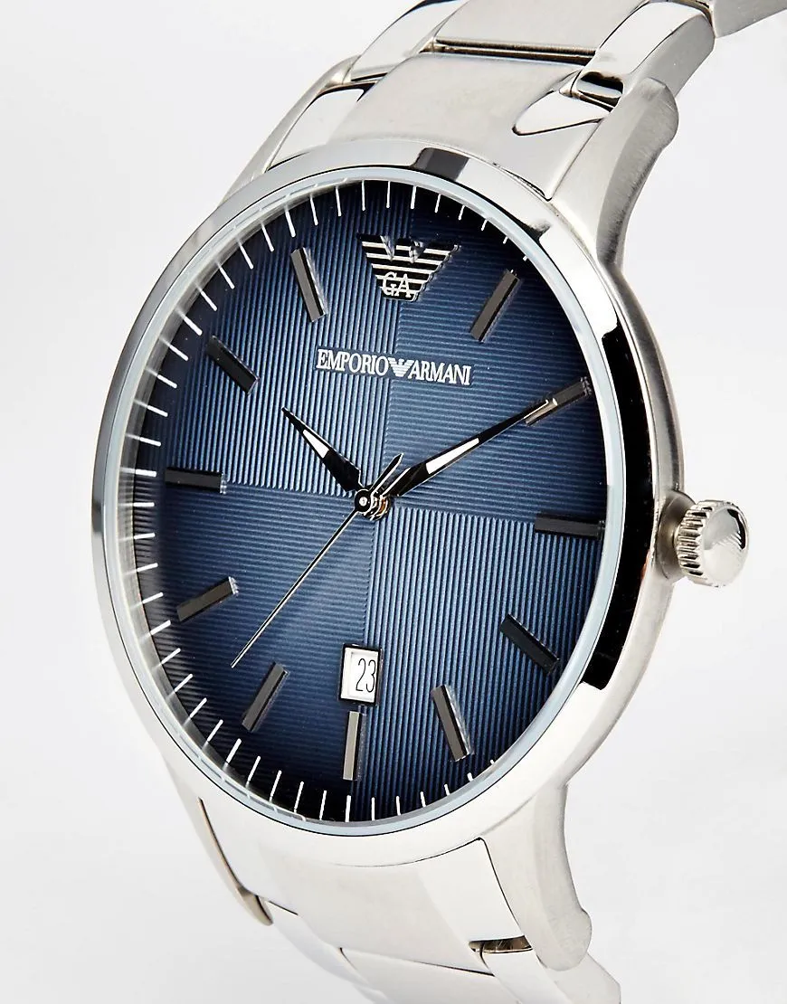 Emporio Armani Renato Blue Dial Steel Mens Watch AR2472