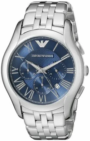Emporio Armani Stainless Steel Men's Chronograph Watch Navy Blue AR1787