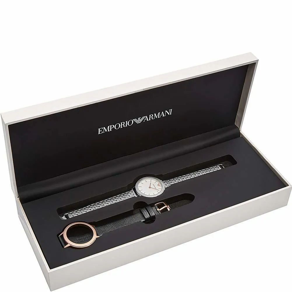 Emporio Armani Women's Elegant Stainless Steel Watch Set AR80020