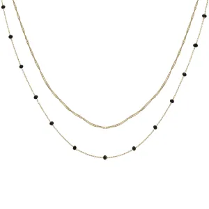 Ensemble de colliers CLUSE Gold avec cristaux noirs CLJ21007