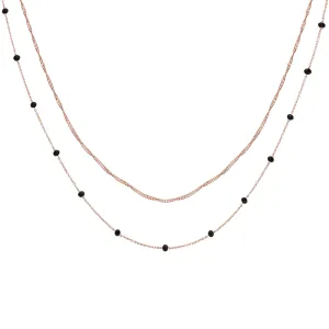 Ensemble de colliers CLUSE Rose Gold avec cristaux noirs CLJ20007