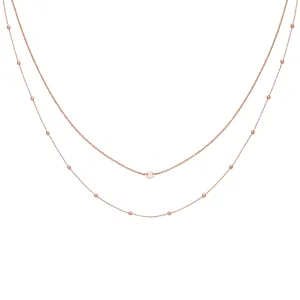 Ensemble de colliers CLUSE Rose Gold Double Chain Petite Hexagon CLJ20004