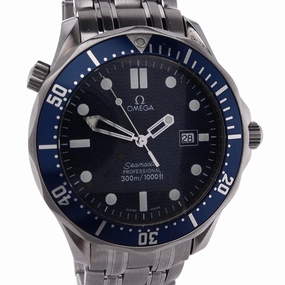 Estate Omega Stainless Steel Gents Seamaster Diver 300 Blue Dial Quartz 2541.80.00