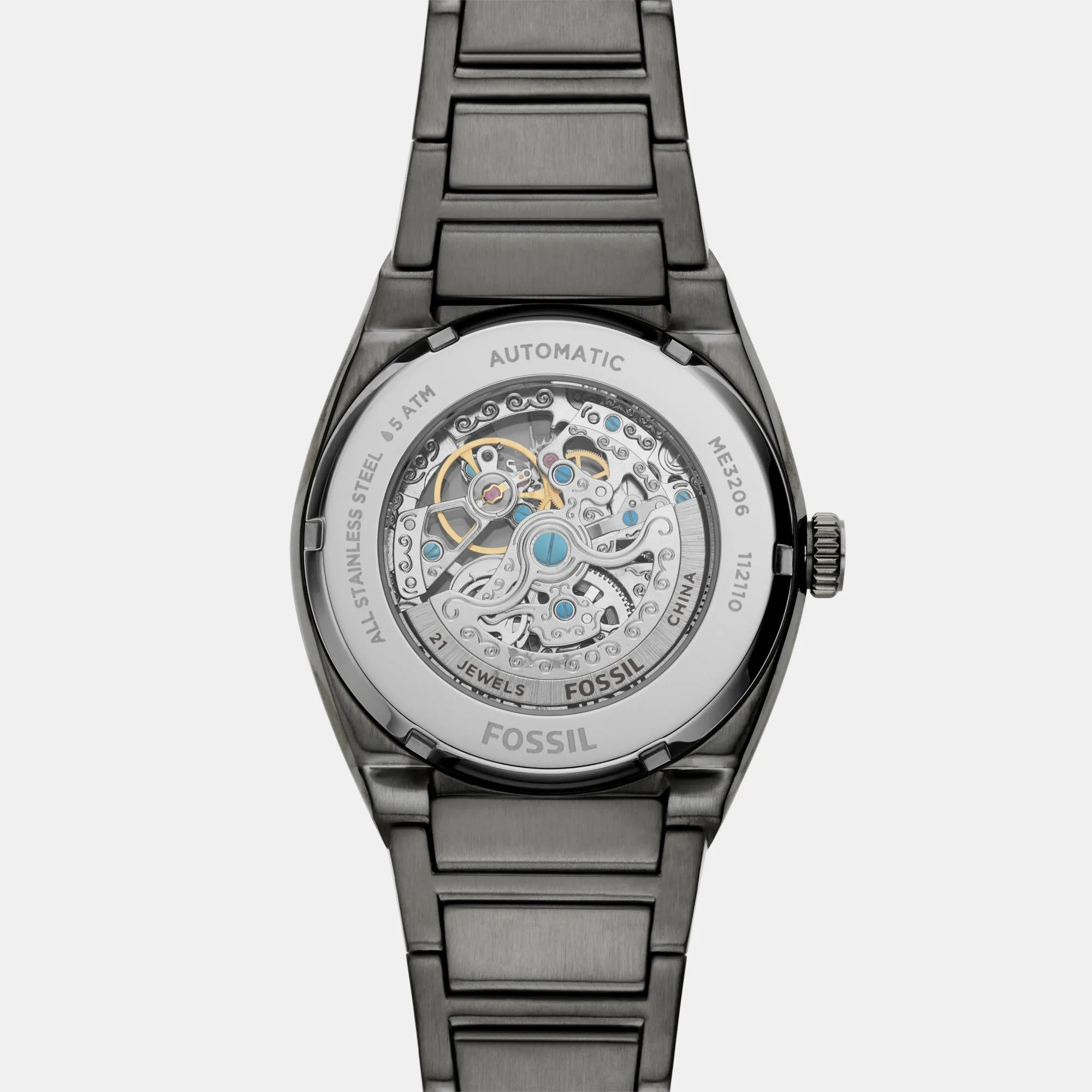 Everett Men Automatic Grey Dial Analog Brass Watch ME3206