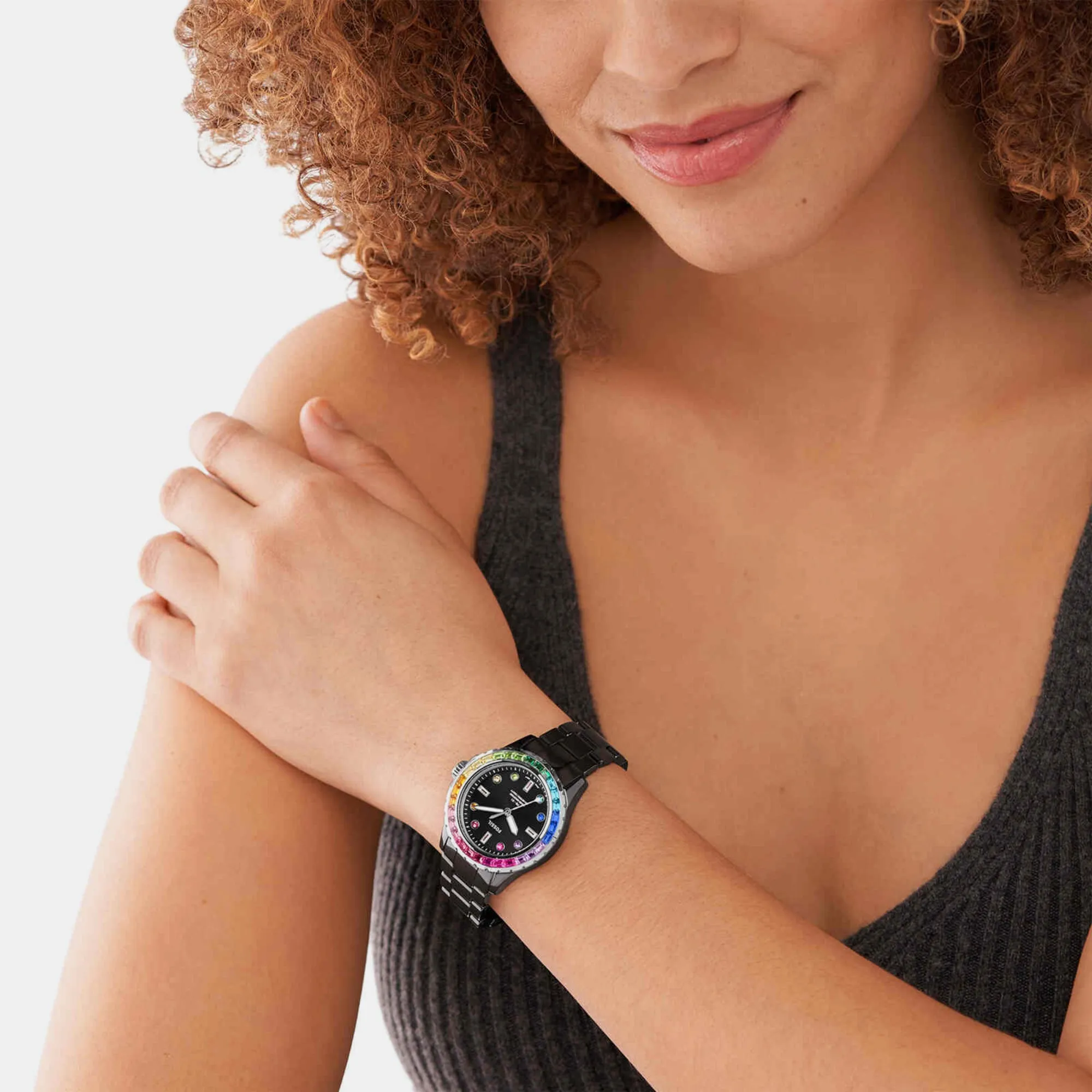 FB-01 Quartz Women Black Dial Analog Ceramic Watch CE1130