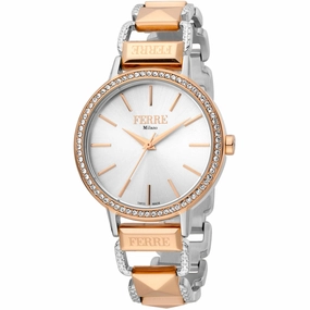 Ferre Milano Women's Watch - Classic Silver Dial Two Tone Bracelet | FM1L173M0101