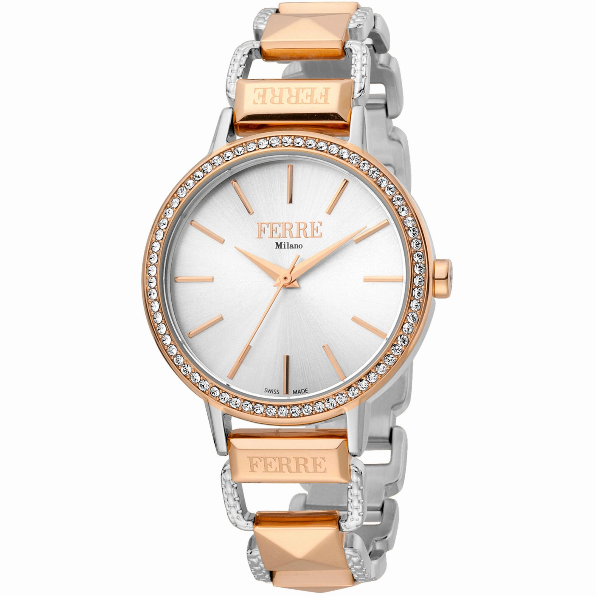 Ferre Milano Women's Watch - Classic Silver Dial Two Tone Bracelet | FM1L173M0101