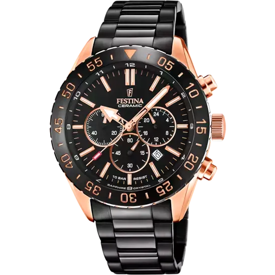 Festina Black Dial Stainless Steel Strap Men's Watch F20578/1