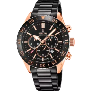Festina Black Dial Stainless Steel Strap Men's Watch F20578/1