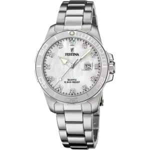 Festina Elegantly Crafted Mother of Pearl Dial Women's Watch with Steel Band F20503/1 from Boyfriend Collection