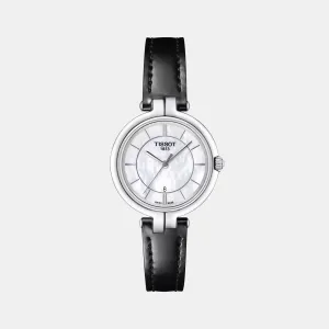 Flamingo T-Lady Women Analog White Mother-Of-Pearl Dial Quartz Leather Watch T0942101611100