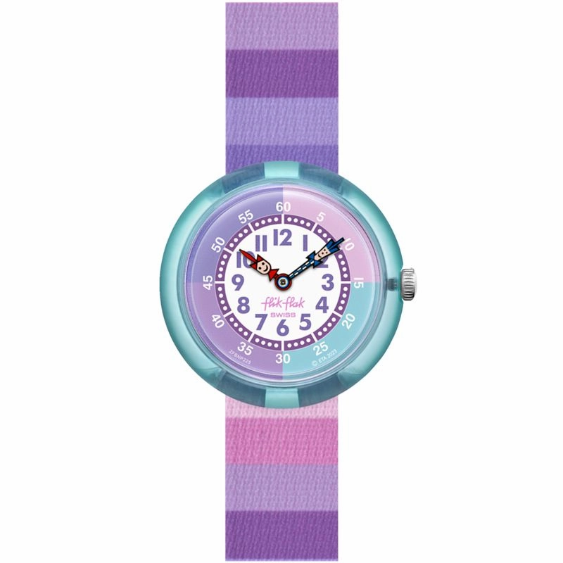Flik Flak STRIPY PURPLE Watch FBNP225
