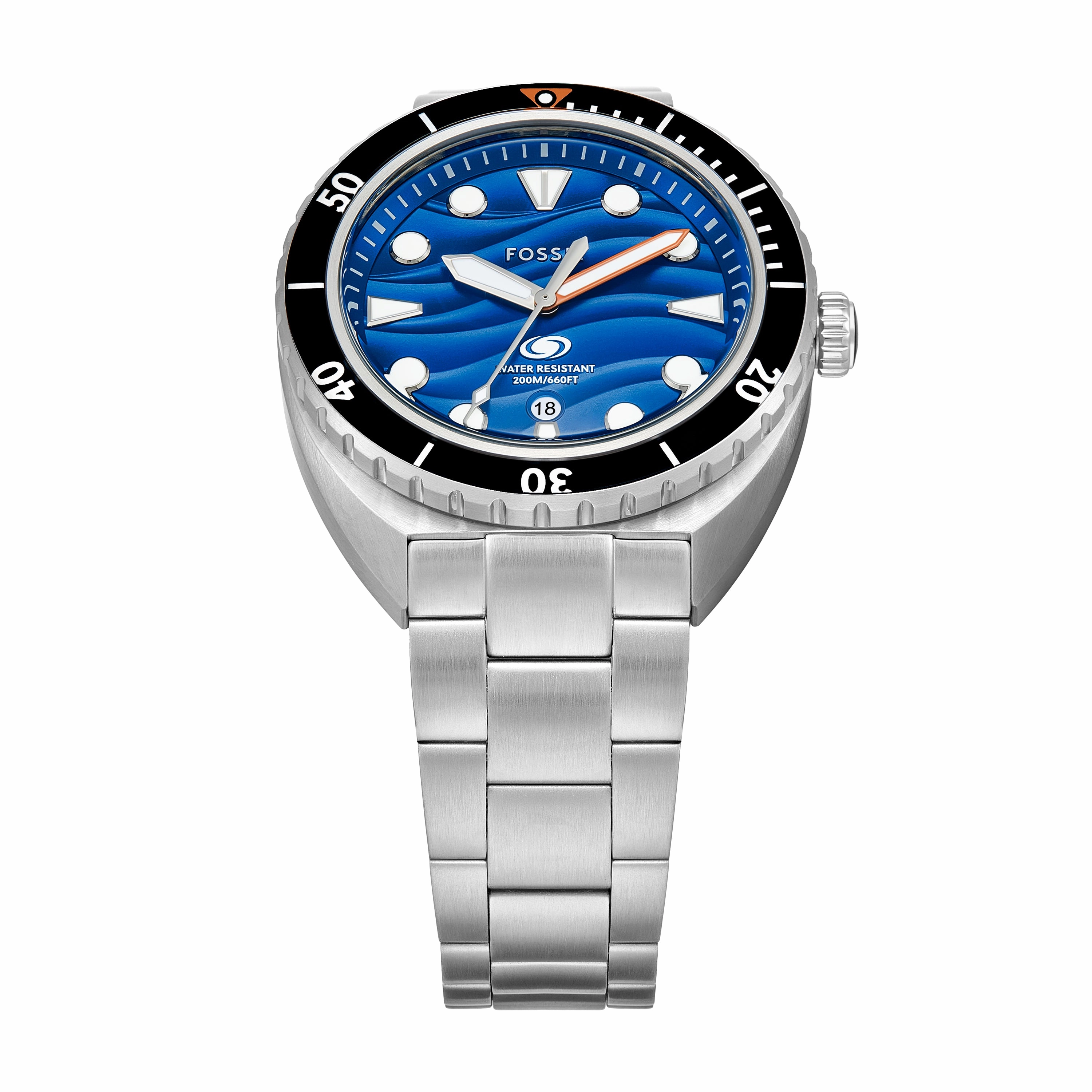 Fossil Stylish and Functional Fossil Breaker Stainless Steel Date Watch FS6064