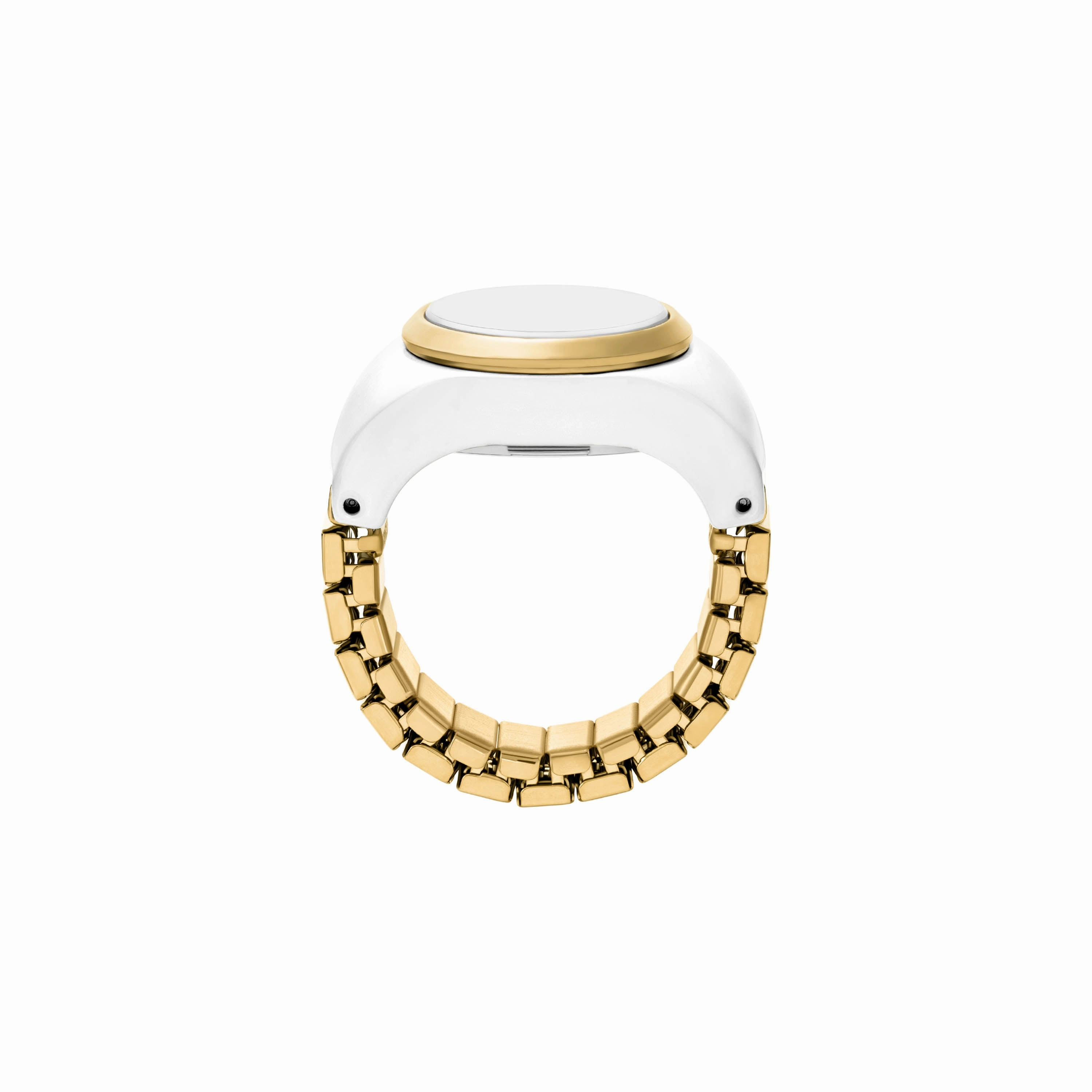 Fossil Two-Hand Gold Stainless Steel Ring Watch ES5412