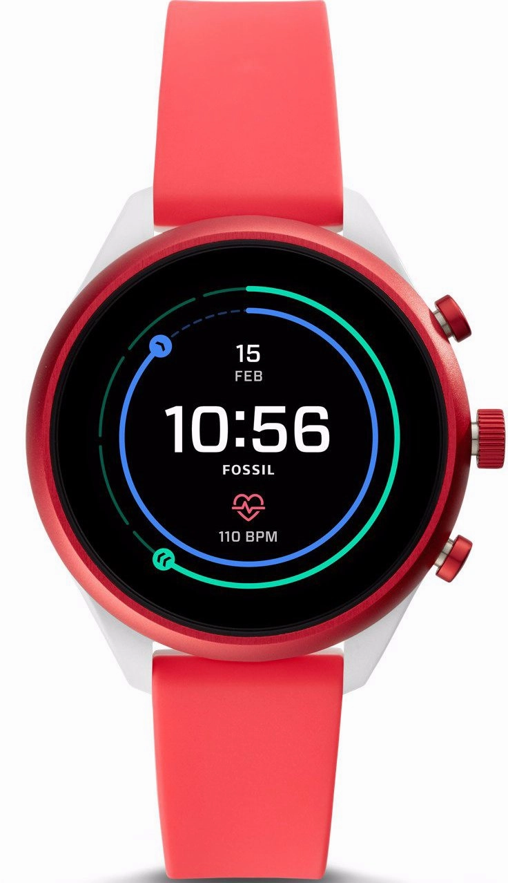 Fossil Watch Sport Smartwatch Red Silicone