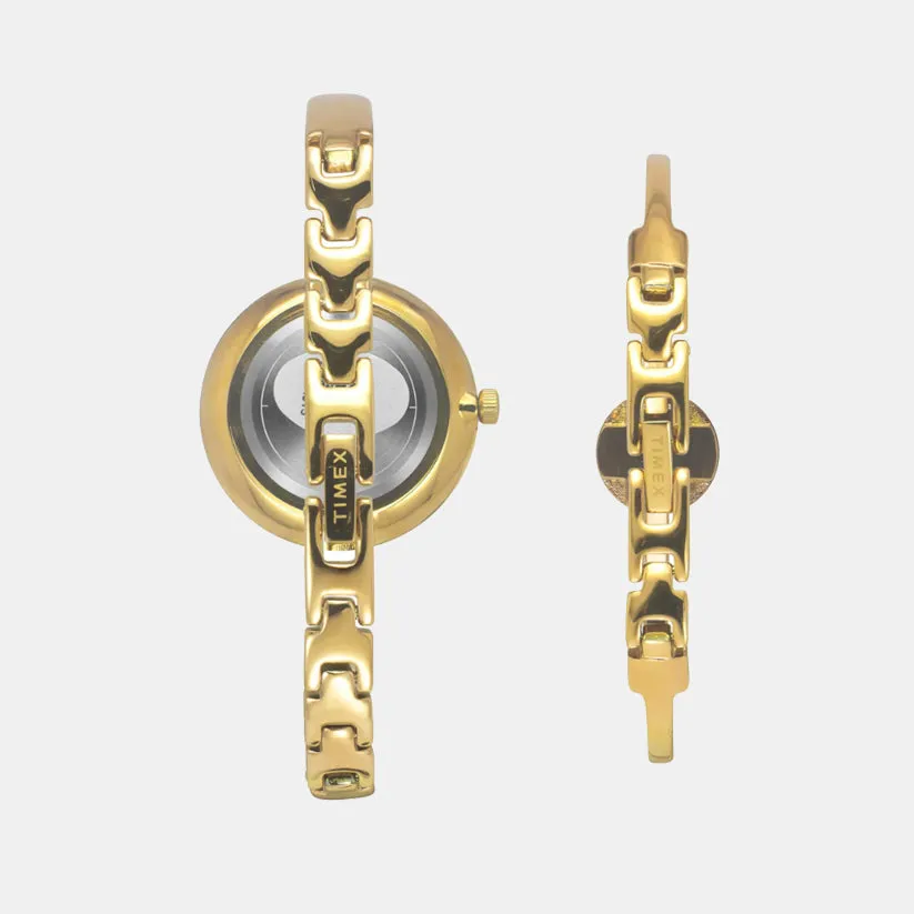 Fria Women Quartz Black Dial Analog Brass Watch with Bracelet TWEL18501