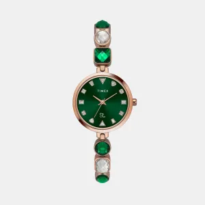 Fria Women's Green Analog Stainless Steel Watch TWEL17301