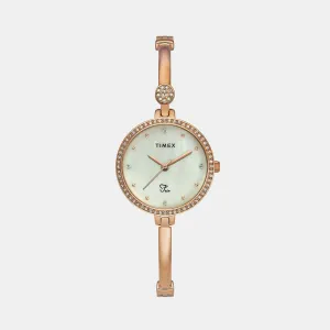 Fria Women's Mother Of Pearl Analog Brass Watch TWEL18402